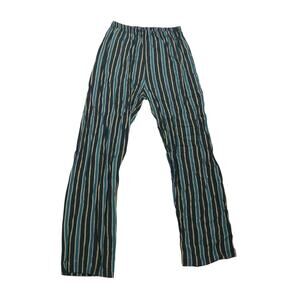 Brandy Melville black and green striped pull-on pants S